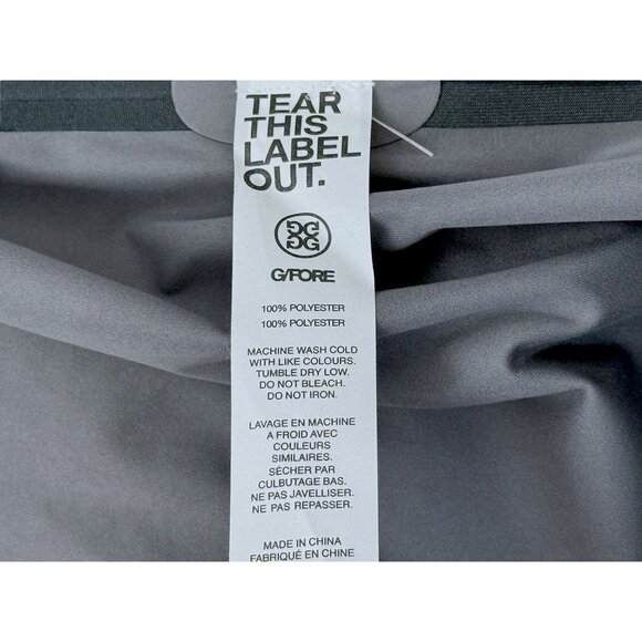 G/FORE Men Tonal Floral Weather Resistant Repeller Jacket Charcoal M NWOT - Picture 9 of 9